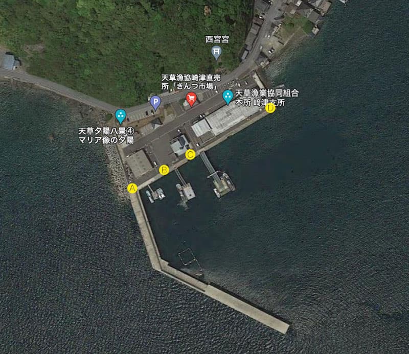 新崎津漁港釣り座の写真